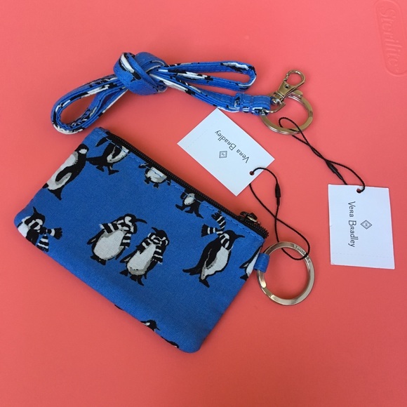 Vera Bradley Accessories - NWT Vera Bradley Penguins Zip ID + Lanyard